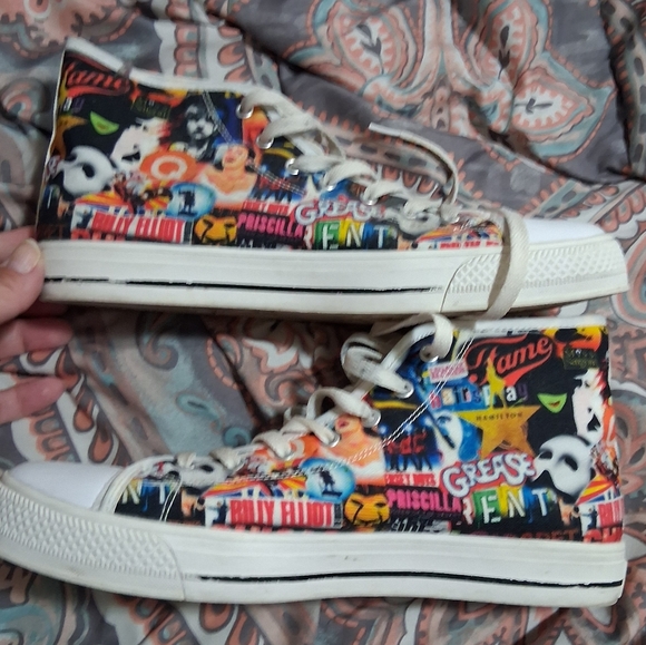 Colorful Broadway High-Top Sneakers Womens Size 11, Mens Size 9.5 - Picture 3 of 7